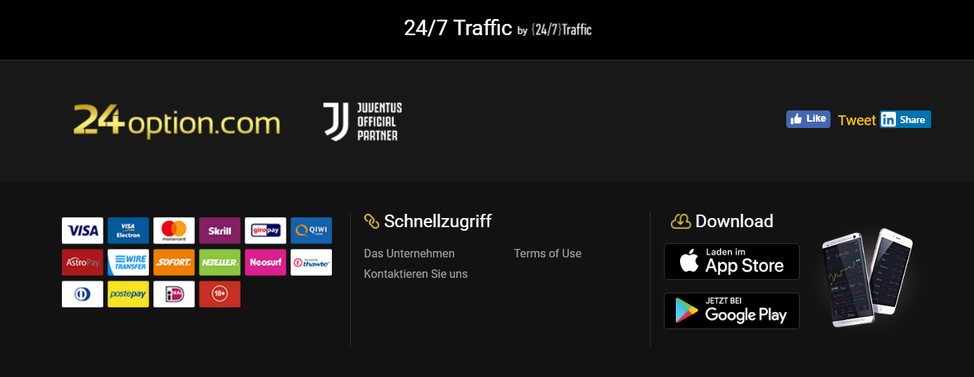 Der Kundensupport von 24option und die Zahlungsmöglichkeiten