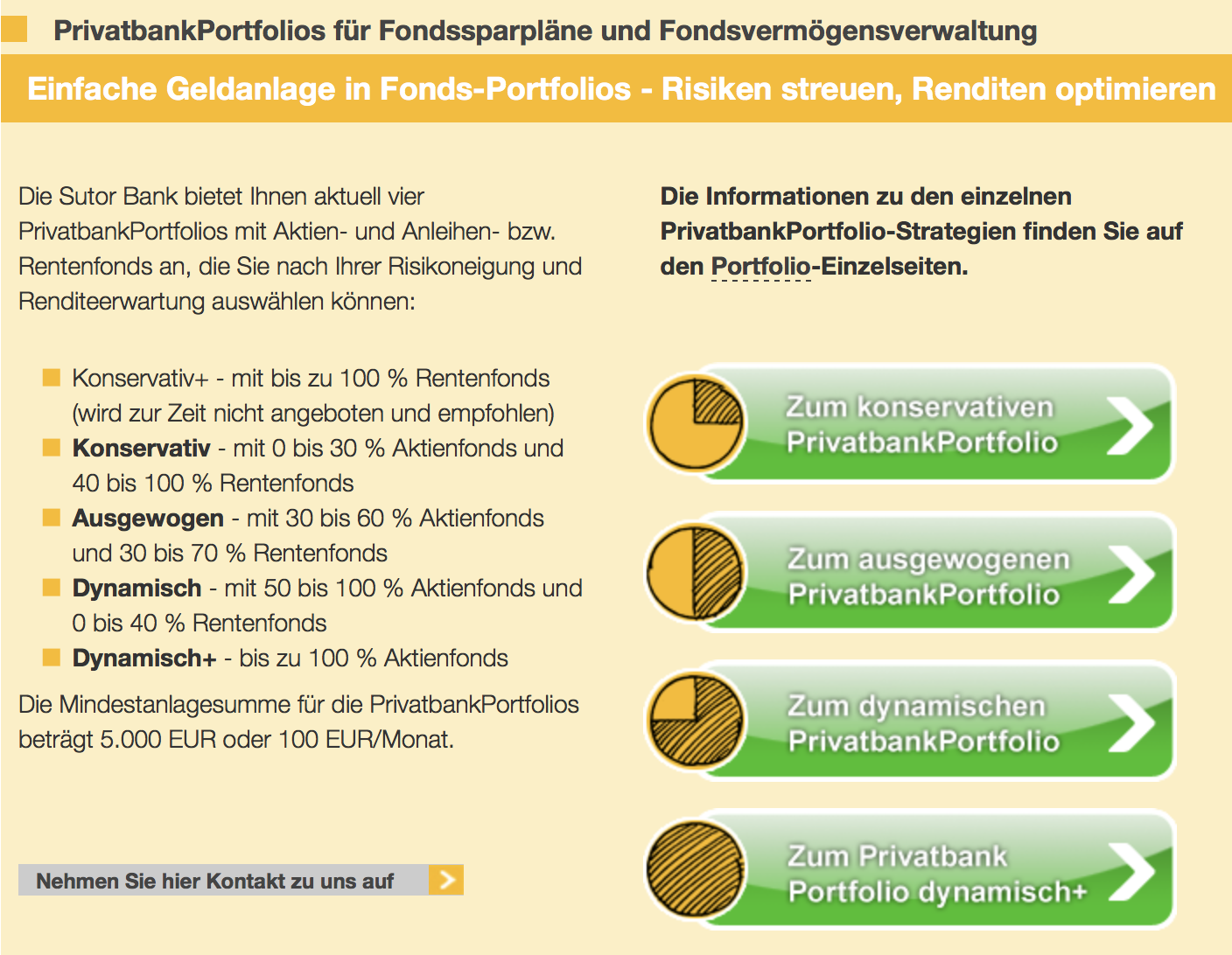 Auf der Website finden Interessierte alle Informationen zu den Portfolios