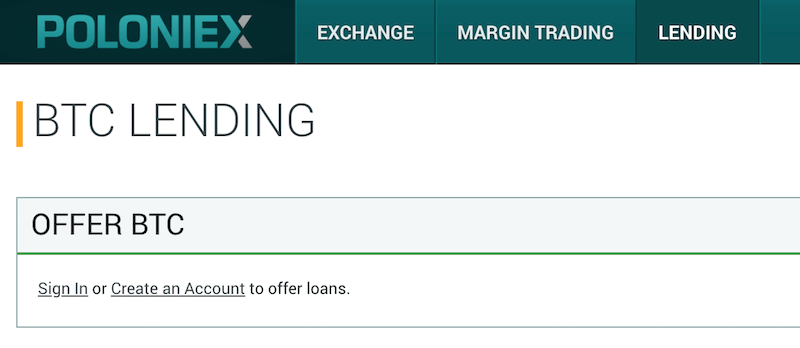 Poloniex Crypto Lending