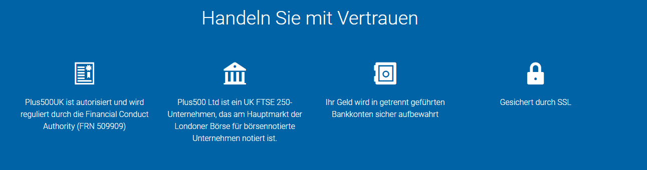 Handeln Sie mit Vertrauen bei Plus500