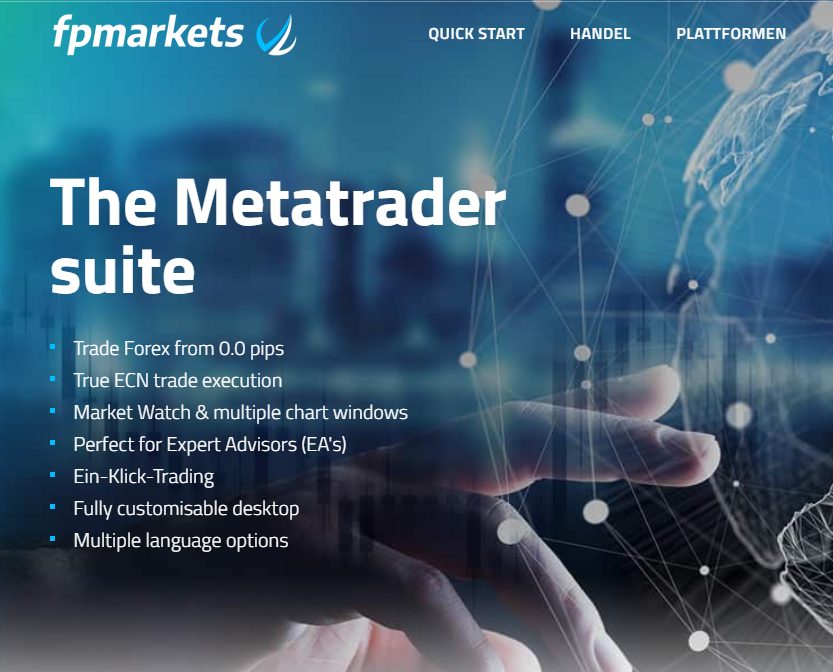 fpmarkets bietet die Metatradersuite an