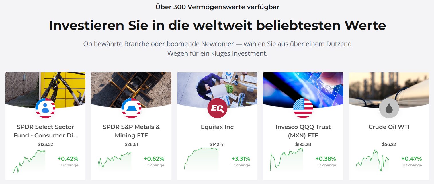 Bei IQ Option sind mehr als 300 Vermögenswerte verfügbar