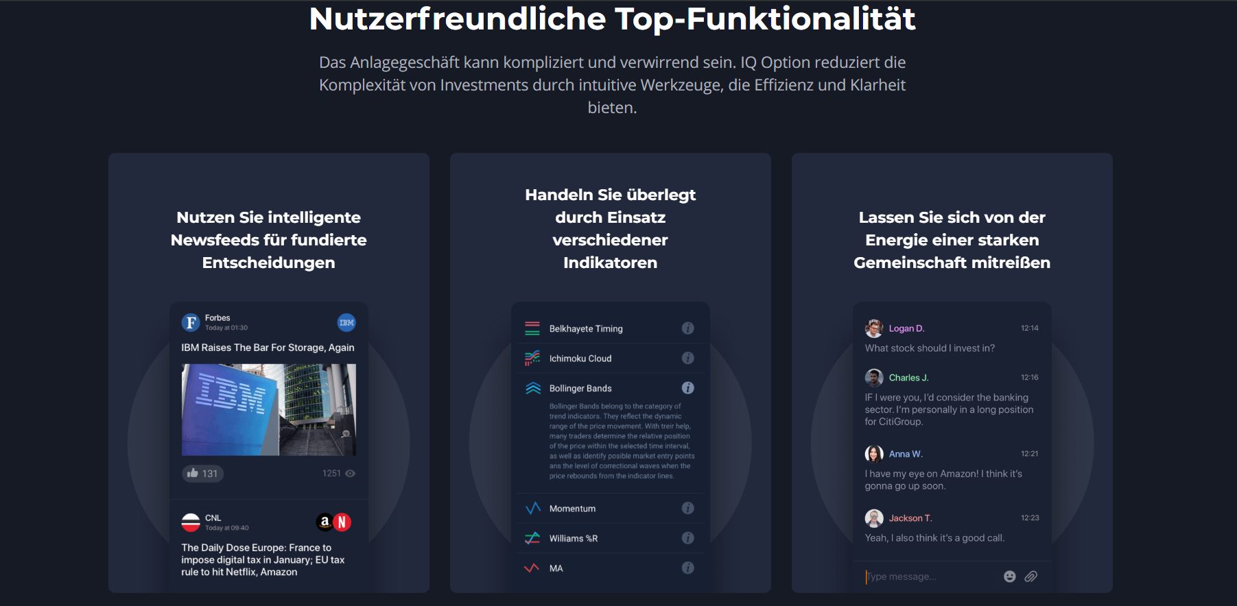 Diese Funktionalität bietet bietet IQ Option