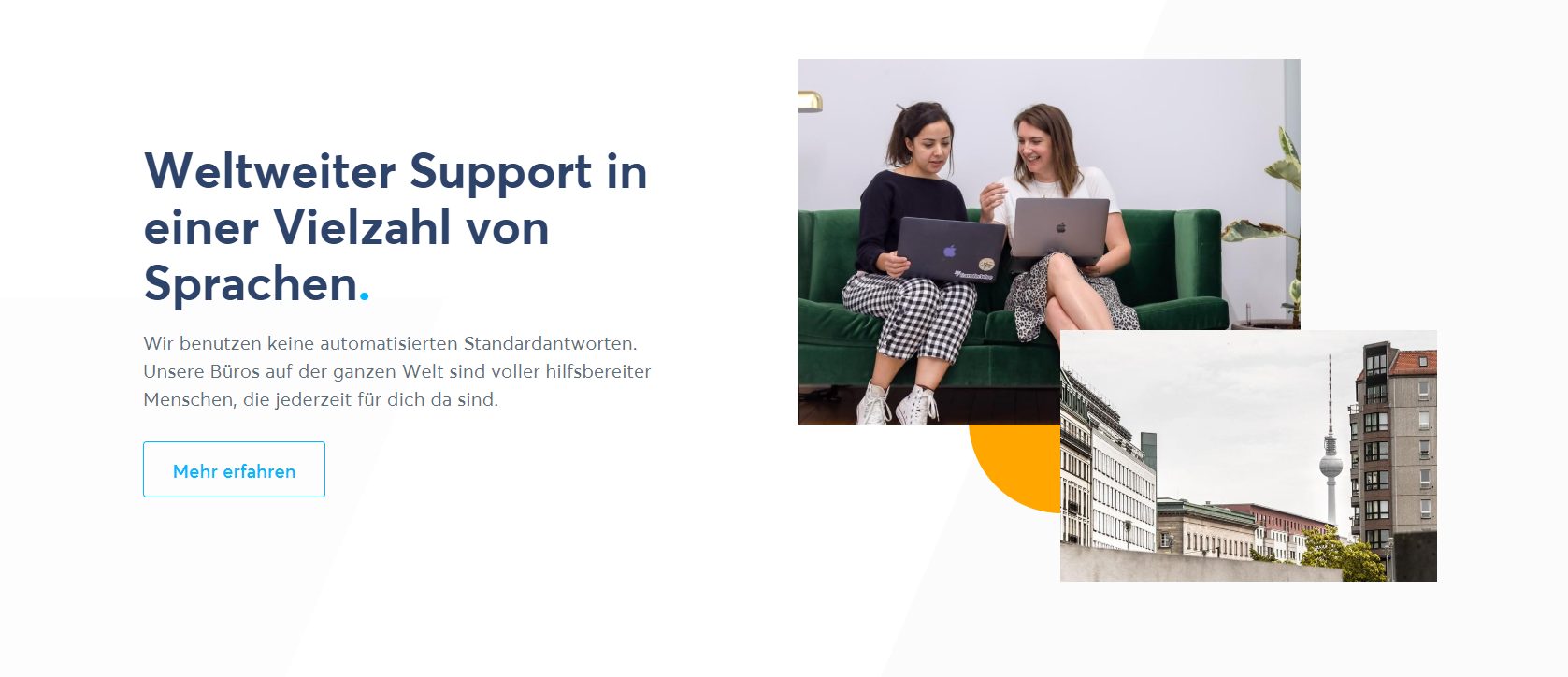 TransferWise offeriert einen Kundensupport in vielen Sprachen an.