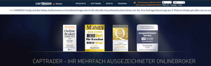 CapTrader mit Auszeichnung von FOCUS-MONEY