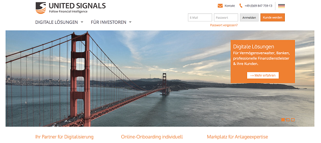 Die Website von United Signals